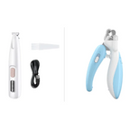 Rechargeable Dog Paw Trimmer with LED Light, Waterproff Low-Noise Electric Pet Hair Clipper for Paws Face & Eyes, USB Grooming Kit