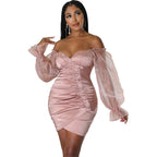 Women's Fashion Tube Top Dress with Shoulder Cutouts
