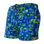 Men's Flame Letter Print Swim Trunks