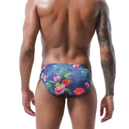 Men's Tropical Leopard Print Swim Briefs
