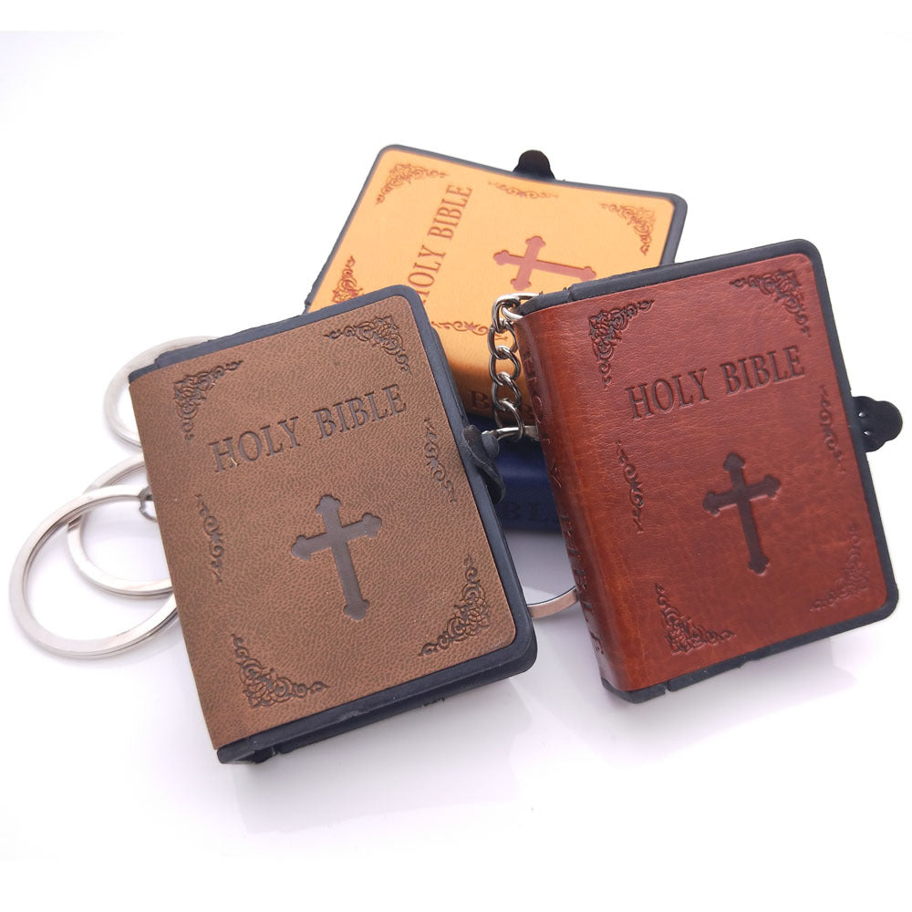 Llavero de Biblia de Cuero Mini