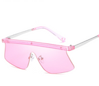 Flat Top Rimless Shield Sunglasses