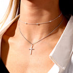 Layered Cross Pendant Necklace
