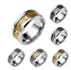 Edelstahl Jesus Buchstaben Inlay Ring