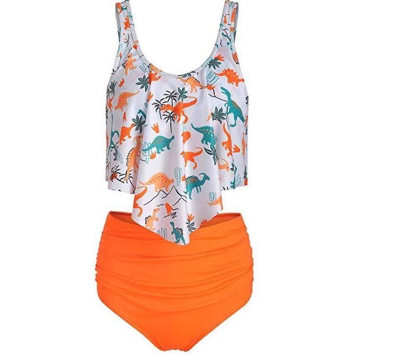 Dinosaur Print Women's Bikini Swimsuit (Two-Piece)