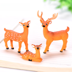 Miniature PVC Landscape Deer Family Keychain Accessories | Accessory