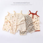Summer Baby Jumpsuit with Thin Knitted Camisole