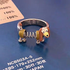 Cartoon Spring Slinky Dog Ring