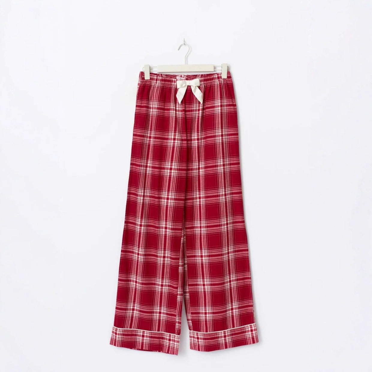 Plaid Bow Tie Camisole Set for Women