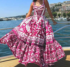 Sheer Floral Lace Lace-Up Back Long Sleeve Midi Dress