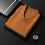 Men's V-Neck Knit Pullover Sweater