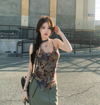Bohemian Cross-Design Retro Wrap Tank Top for Women