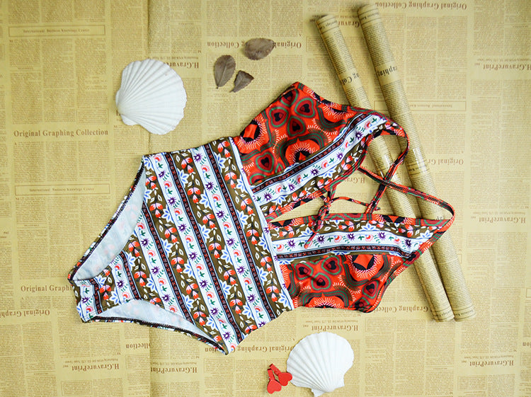 Women's Printed Plunge One-Piece Swimsuit