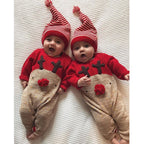 Baby Christmas Reindeer Romper with Hat