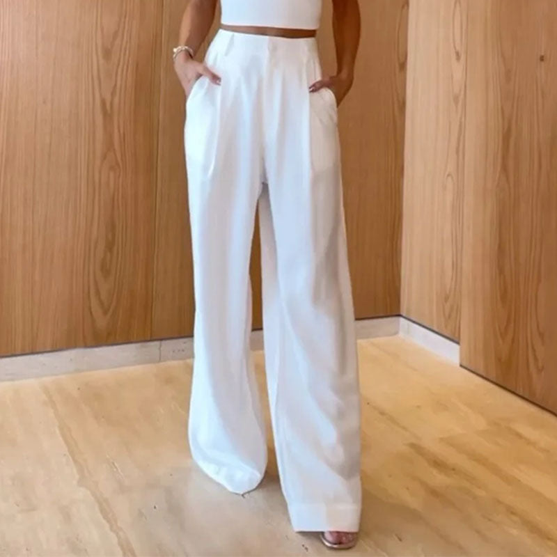 2023 Women's Summer Set with Halter Top and Wide Pants