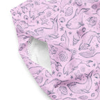 Men's Pink Whale Print Swim Trunks