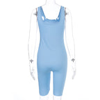 Women's Sleeveless Jumpsuit with Shorts for Fitness