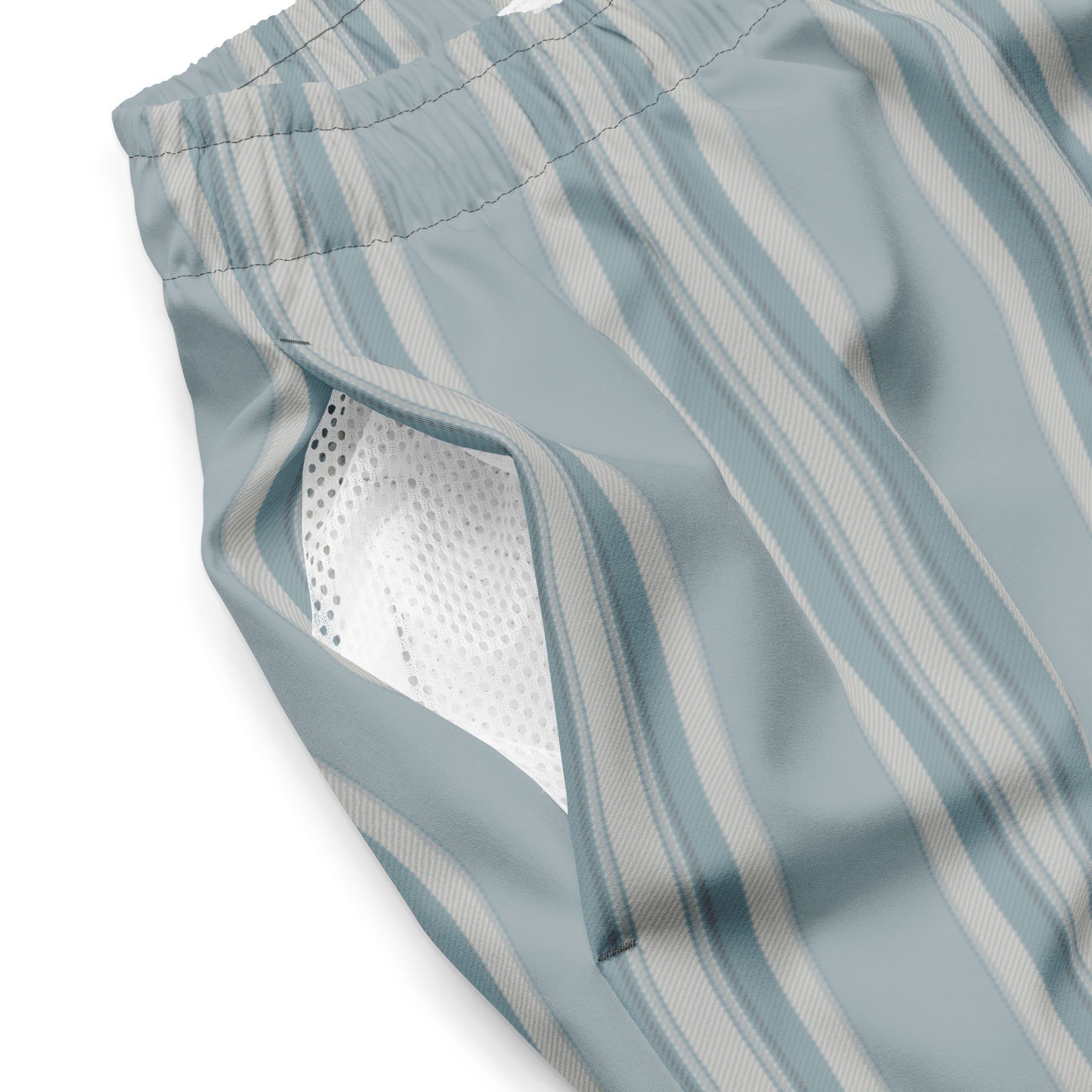 Men's Striped Swim Trunks