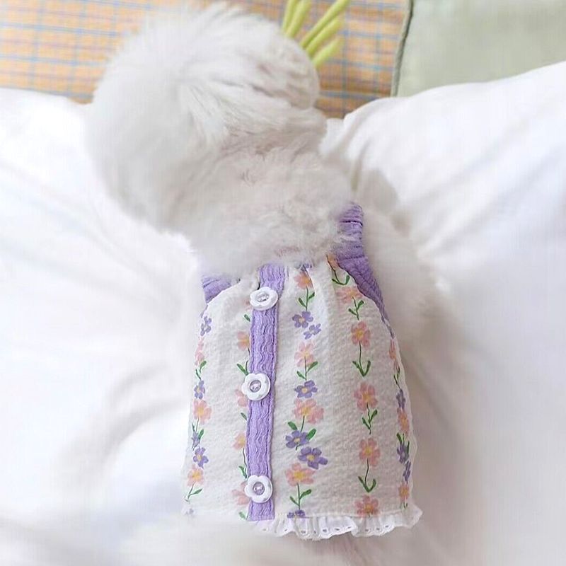Floral Strap Pet Tank Dress