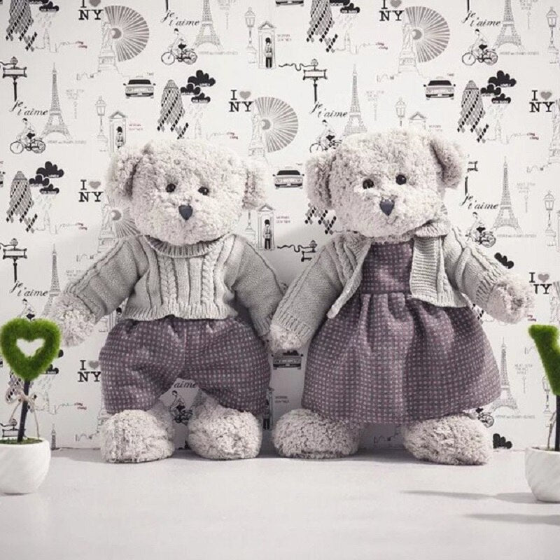 Sweater Couple Teddy Bear Comfort Plush Toy | Home Decor
