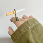 Vintage Flamingo Bird Adjustable Ring