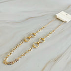 Double Equestrian Horsebit Chain Necklace