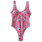 Flamingo Print One-Piece Swimsuit