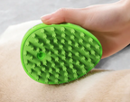 Pet Bath Brush with Soap Dispenser, Soft Silicone Massage Grooming Brush for Dogs & Cats, Shampoo Scrubber for Bath Time