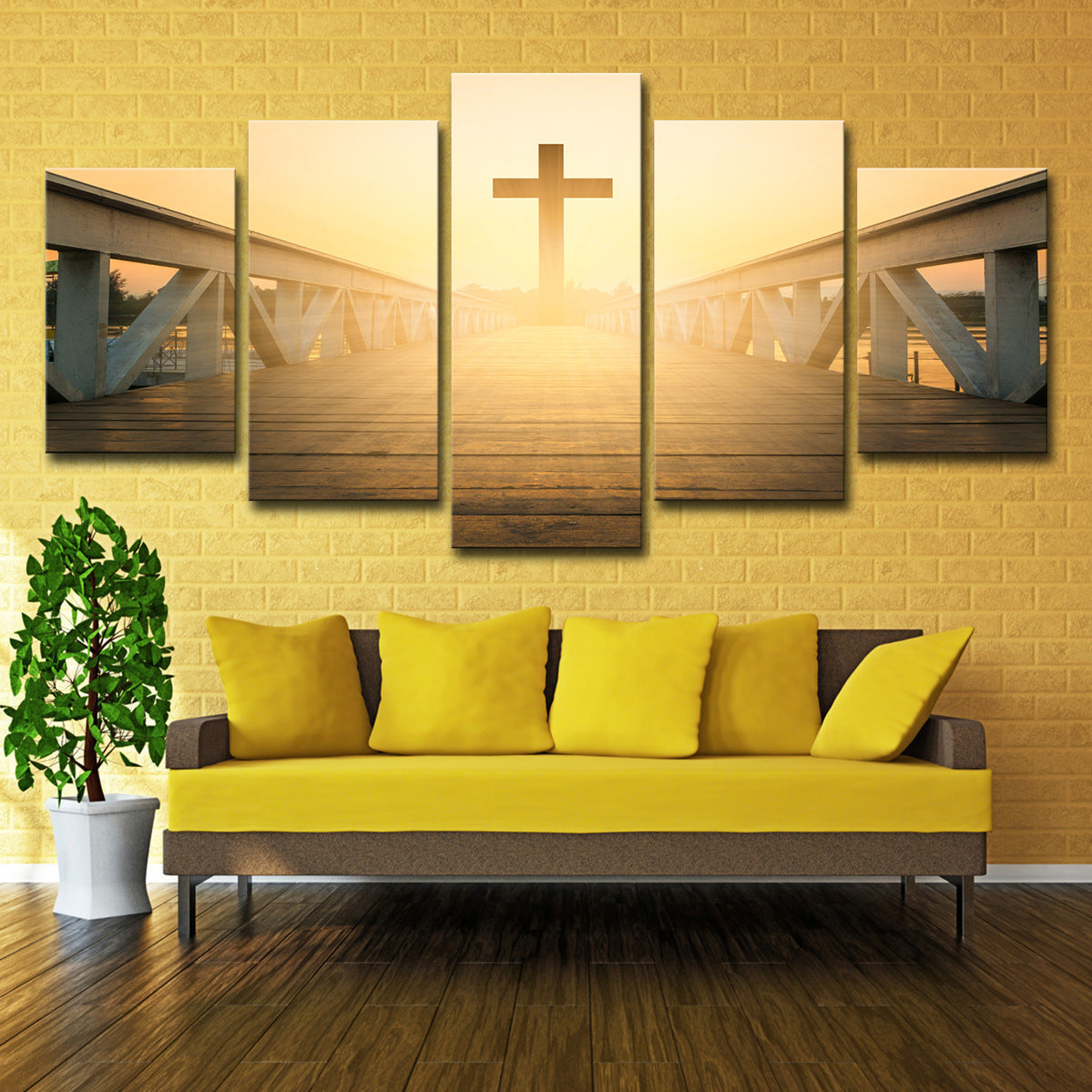 "Grenzüberschreitende Wandkunst - Jesus über Brücke Wohndekor"