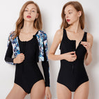 Women's Long Sleeve Zip-Front One-Piece Surf Swimsuit