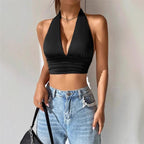 Backless Hollow-Out Summer Crop Top