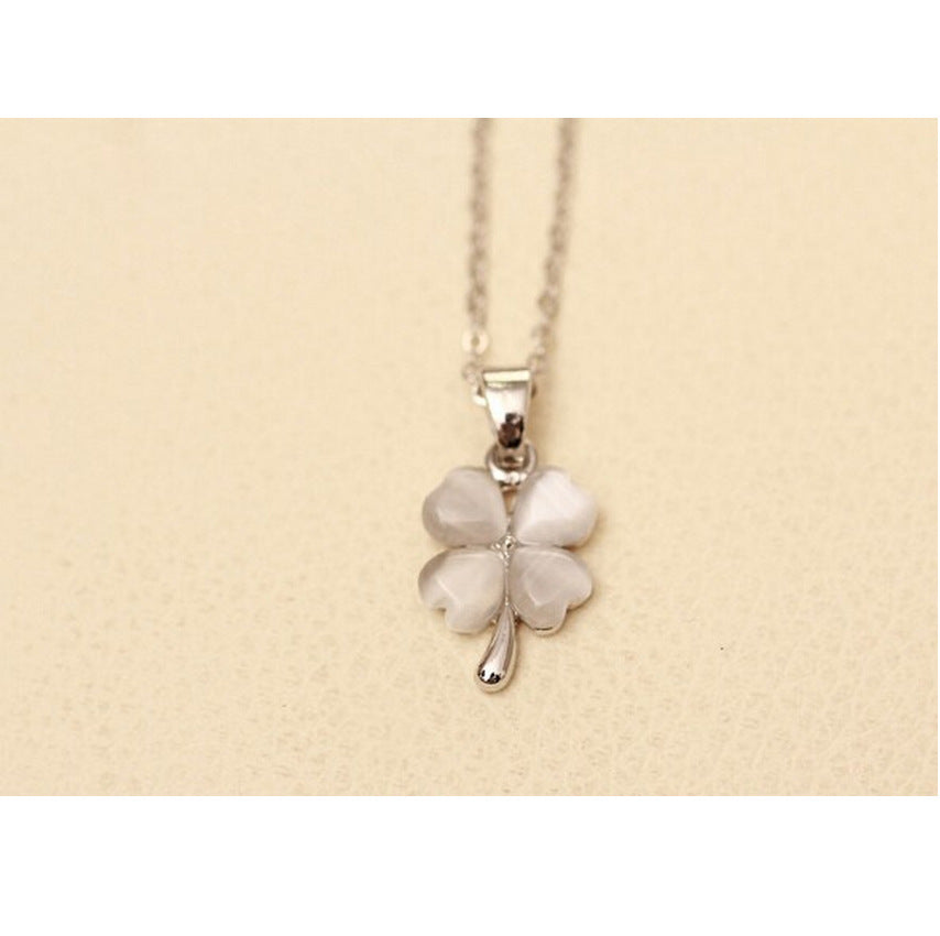 Opal Four Leaf Clover Necklace