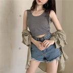 Summer Crop Top Sexy Sleeveless Yoga Tank for Women