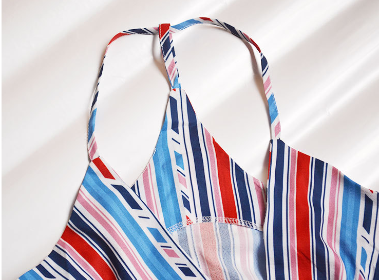 Spring/Summer Women's Striped V-Neck Tank Top