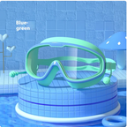Large Frame Anti-Fog Waterproof Swim Goggles with Earplugs