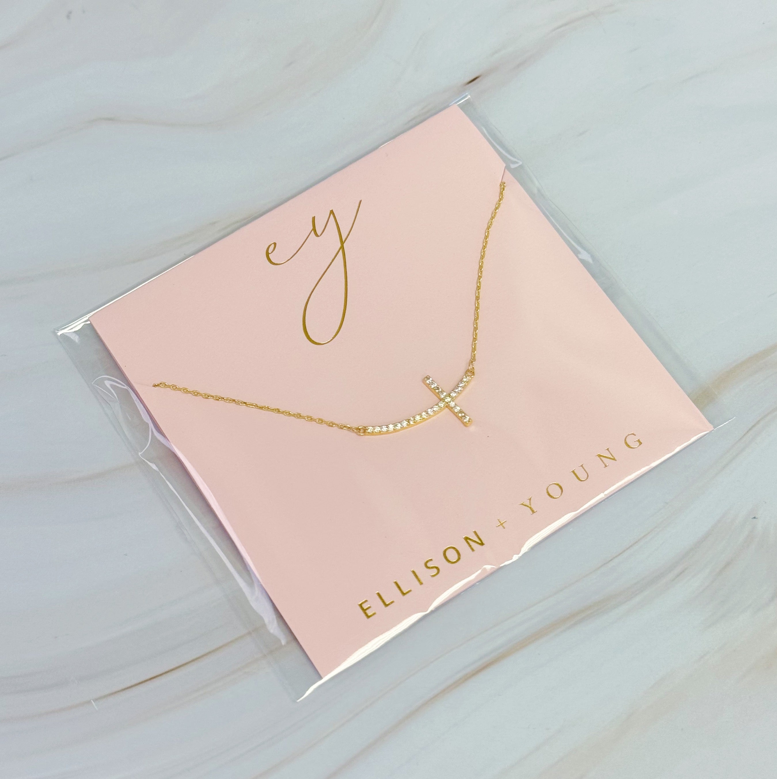 Shiny Side Cross Necklace | Christian Jewelry