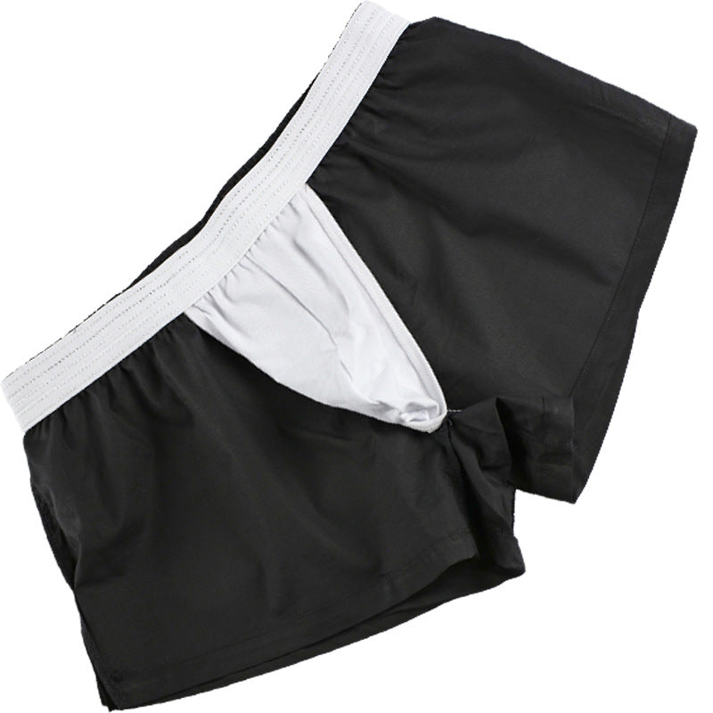 Men's Green Cotton Arrow Shorts / Swim Trunks
