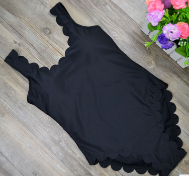Scalloped Edge One-Piece Swimsuit