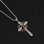 Wholesale Silver Vintage Punk Skull Cross Pendant