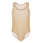 Men's Sheer Mesh Sleeveless Bodysuit