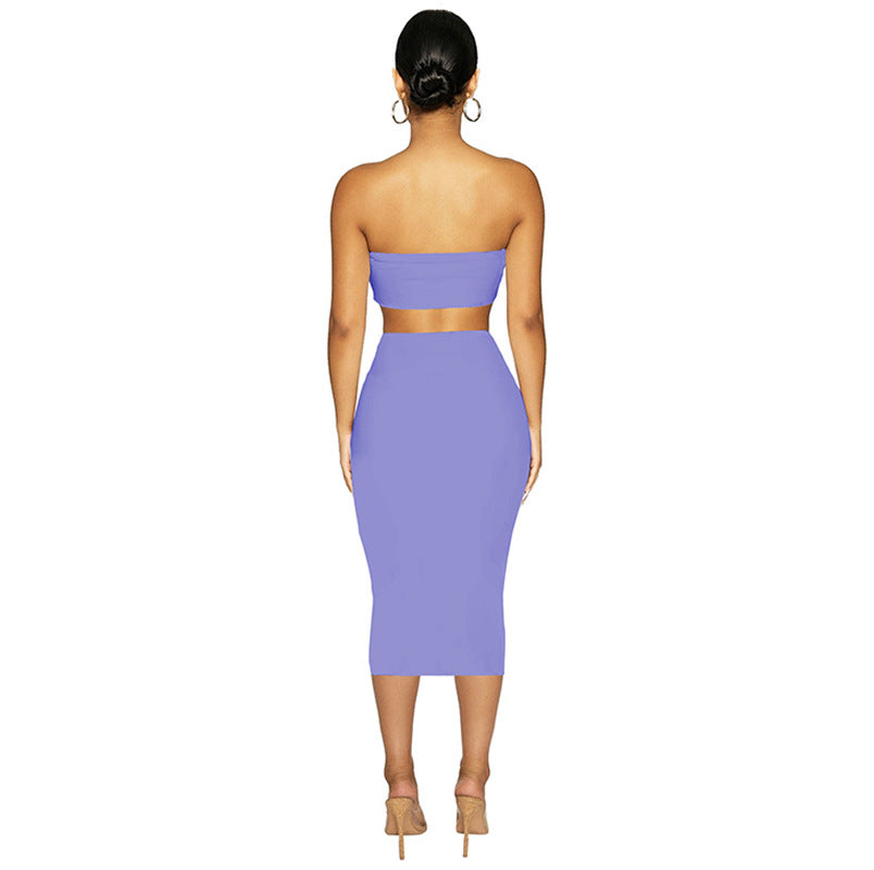 2022 Women's Street Style Sexy Crop Top Two-Piece Set