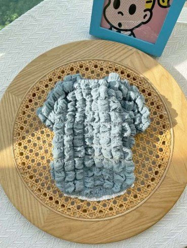 Textured Bubble Knit Dog Sweater, Soft Stretchy Pullover Shirt for Small & Medium Dogs, Cozy Everyday Pet Clothes