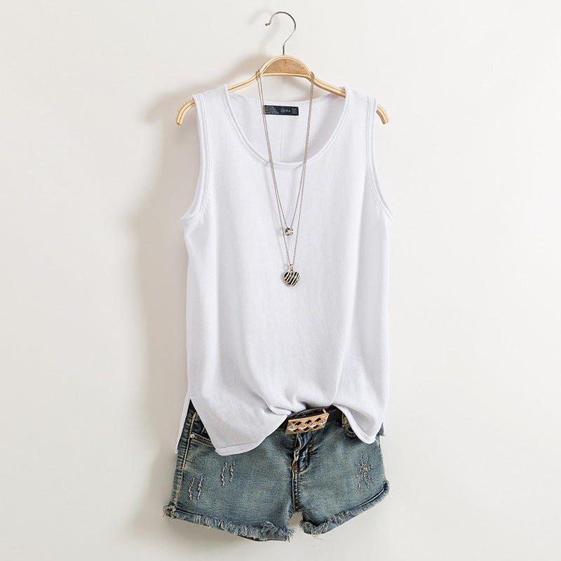 Plus Size Cotton Tank Top for Women - Summer Style