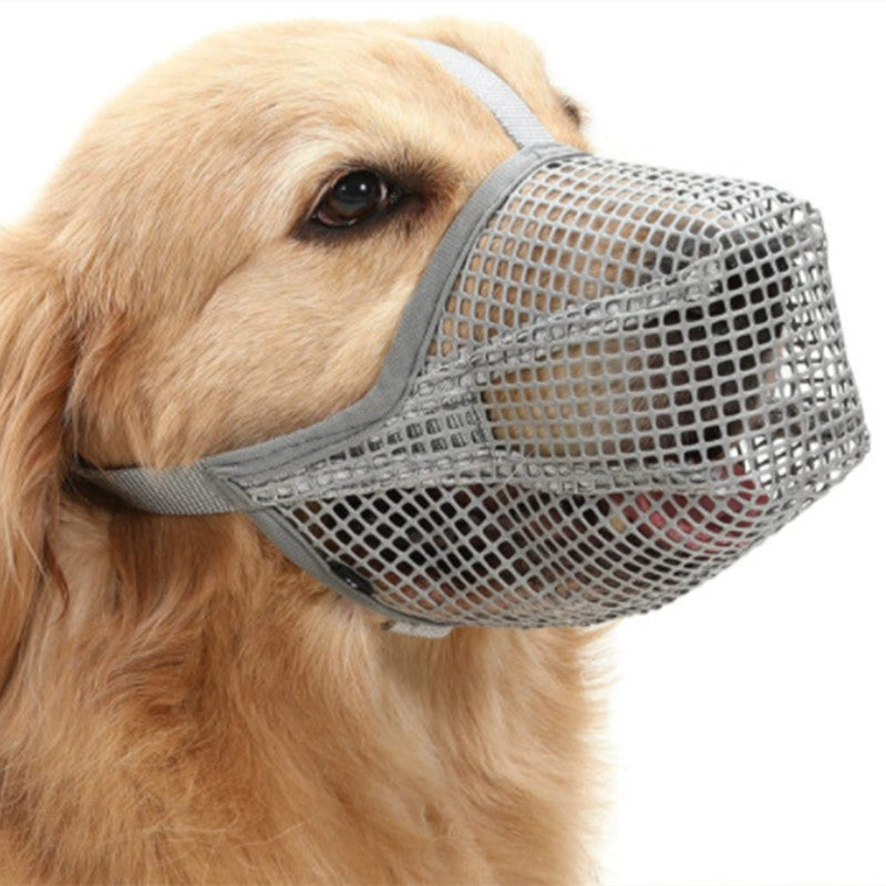 Breathable Mesh Dog Muzzle, Soft Adjustable Mouth Cover to Prevent Biting and Barking, Anti-Chewing Muzzle for Small to Large Dogs XS-XL