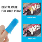 Pet Finger Toothbrush for Dogs & Cats, 360 Soft Silicone Dental Brush with Storage Case, BPA-Free Teeth & Gum Cleaner