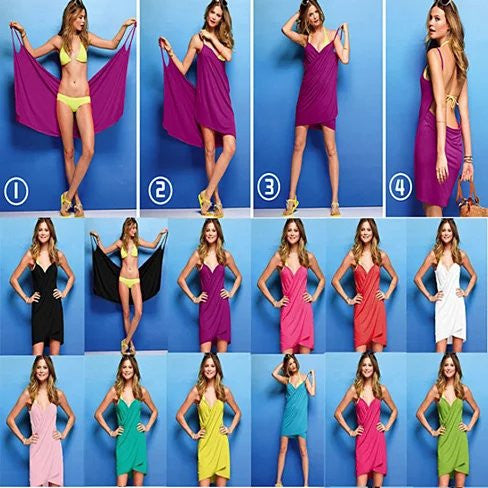 Coral Wrap-and-Go Beach Cover-Up