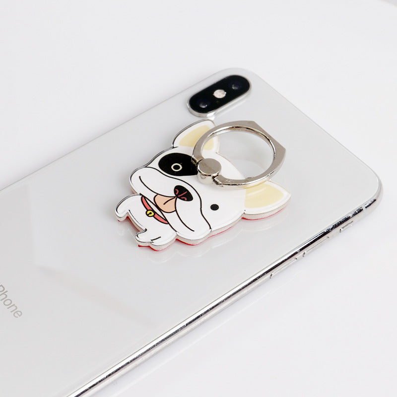 Creative Cartoon Husky Dog Bone Phone Case with Ring Stand | Protective Cover