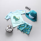 Boys' Dinosaur UPF50 Rash Guard Swim Set