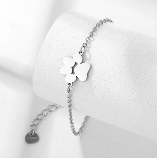 Personalized Pet Paw Print Name Bracelet