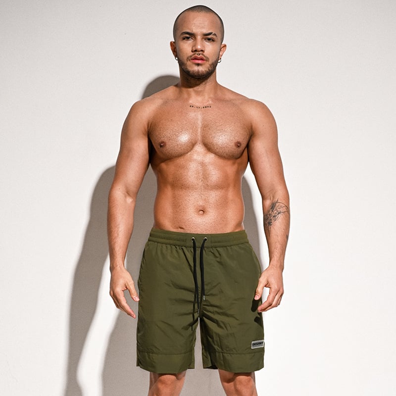 Men's Solid Color Swim Trunks